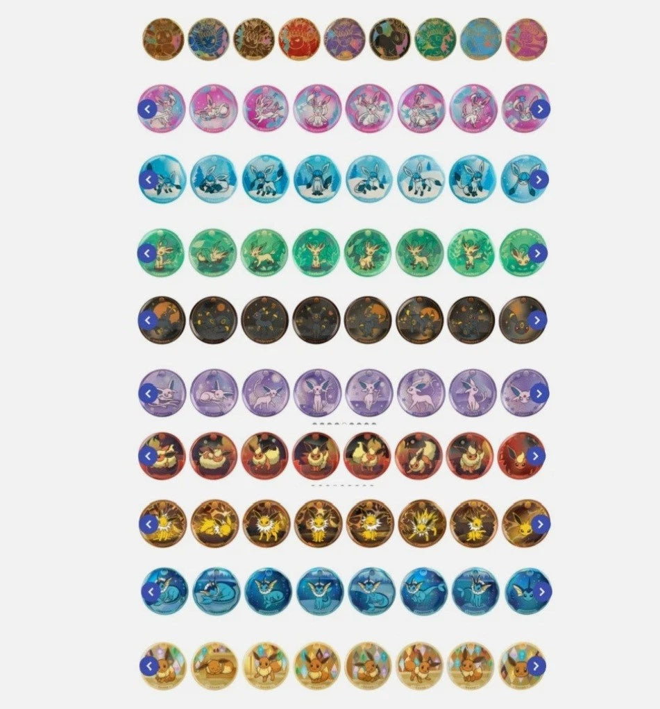 Pokemon TCG S-Chinese 2026 Scarlet &amp; Violet Eeveelution Badge Set Sealed NEW