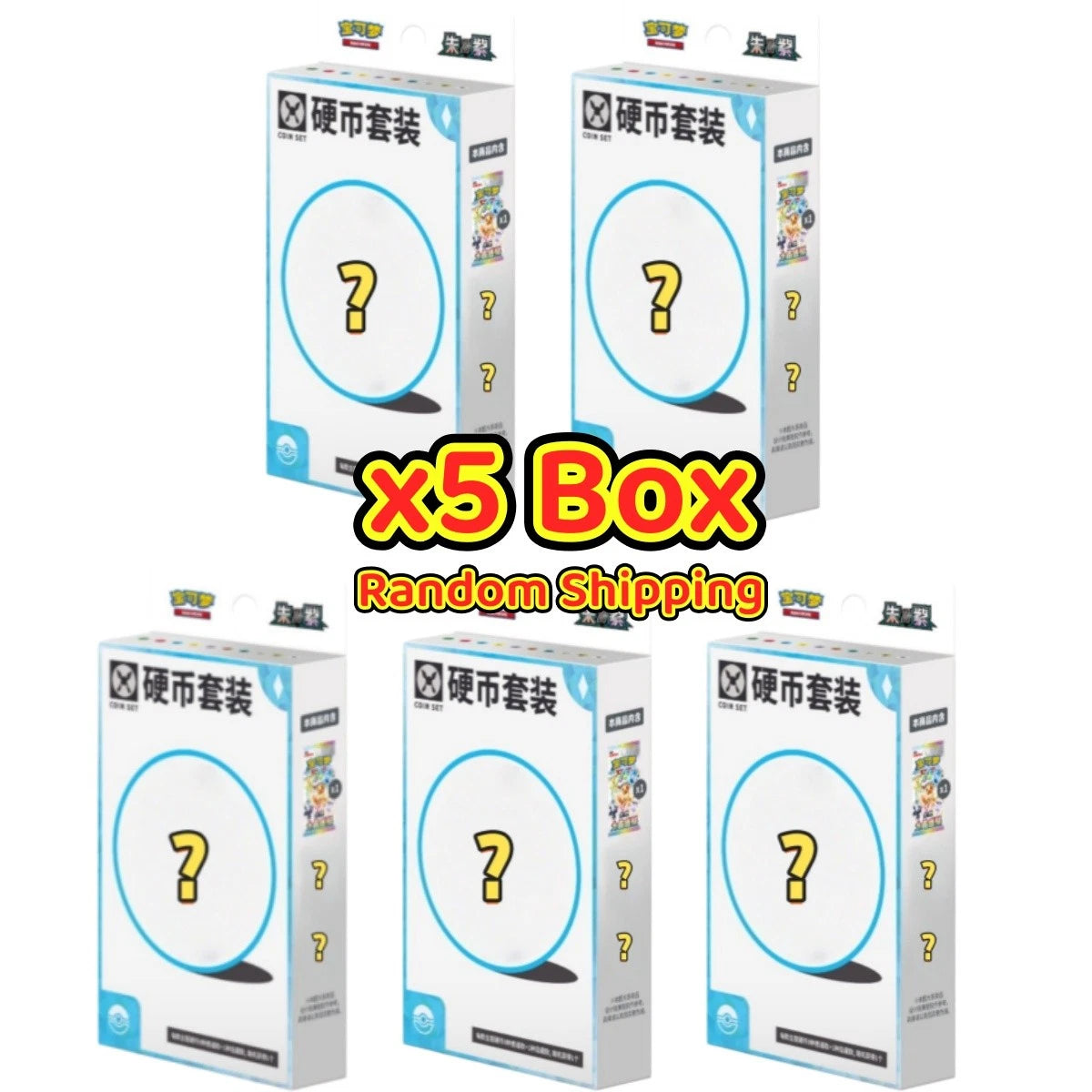 Pokemon TCG Chinese SV Eeveelution Coin Set 9 Styles Sealed Box Random Shipping