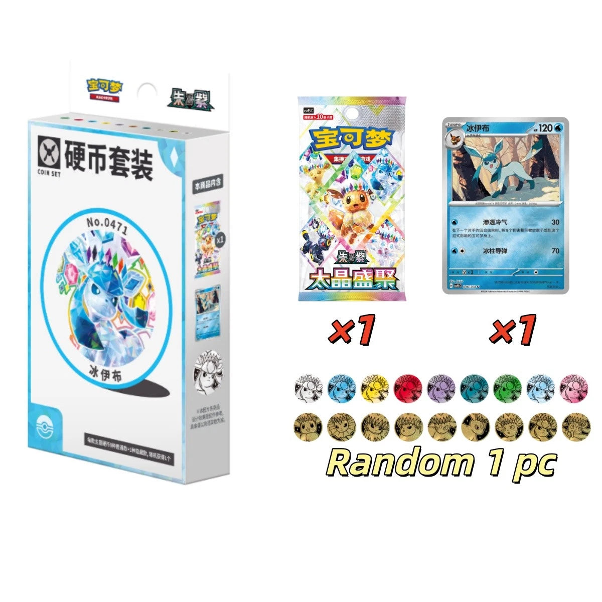 Pokemon 2026 TCG S-Chinese Scarlet &amp; Violet Eeveelution Coin Set Box Sealed