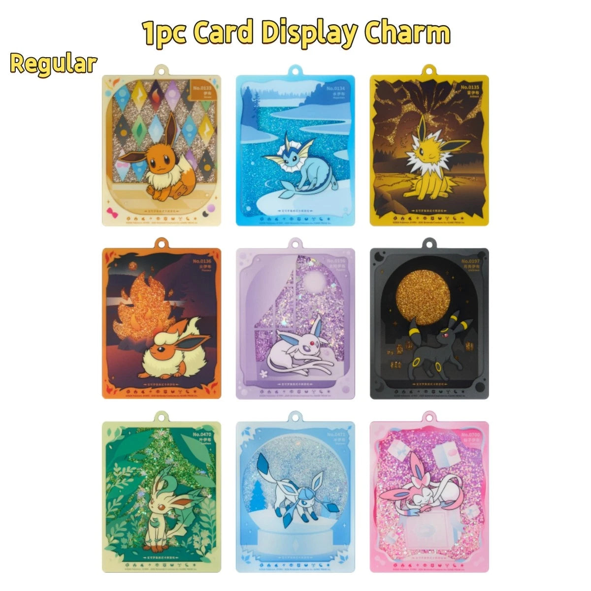 Pokémon Chinese 2026 Eeveelutions Glitter Card Display Charm Gift Case(10 Boxs)