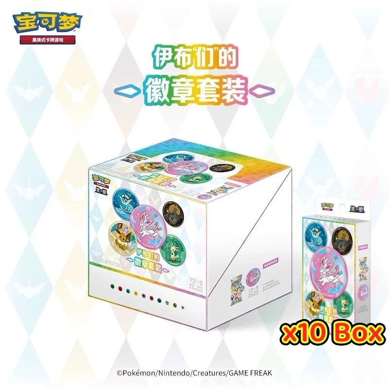 Pokemon Chinese Scarlet &amp; Violet Eeveelution Badge Set Case (10 Box) Sealed 2026